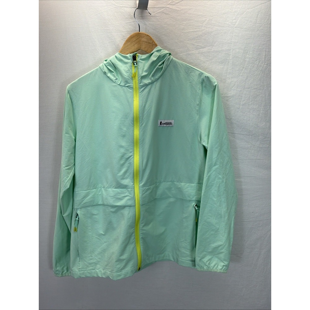 Cotopaxi Viento Travel Coat Jacket Womens S Mint Green Full Zip Hood Windbreaker